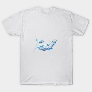 watercolor humpback whale drawing T-Shirt